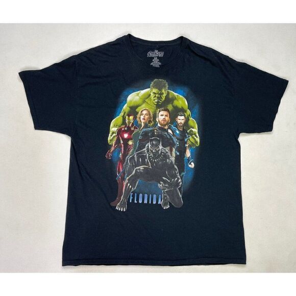 Marvel Avengers Infinity Wars Movie Graphic T-shirt Men XL Black Short Sleeve - Picture 1 of 5